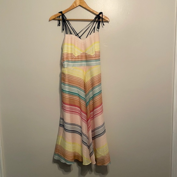 Shoshanna Striped Fit and Flare Dress Size 8 - Picture 1 of 3